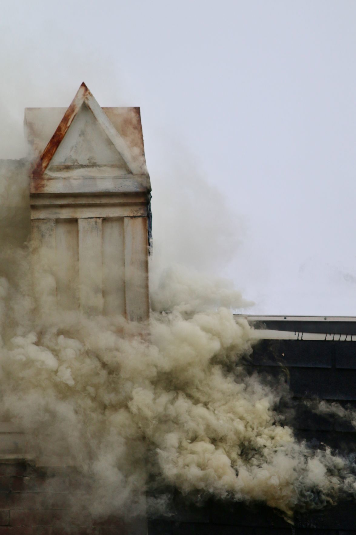 Billowing smoke